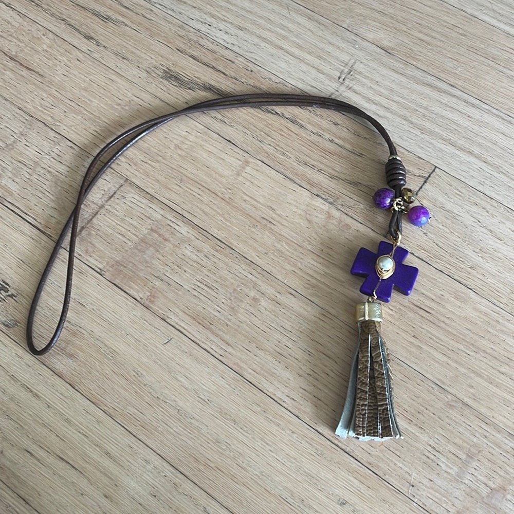 Brown Leather Necklace